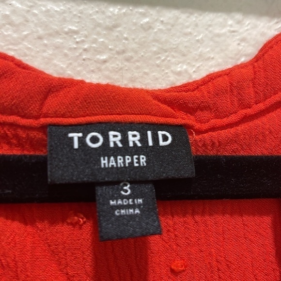Torrid Harper Swiss Dot Sleeveless Red Tunic Tank 3X - Picture 6 of 10